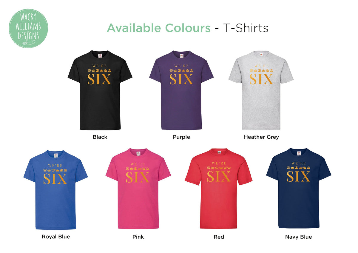 SIX Musical T-Shirt - We're SIX - Gold
