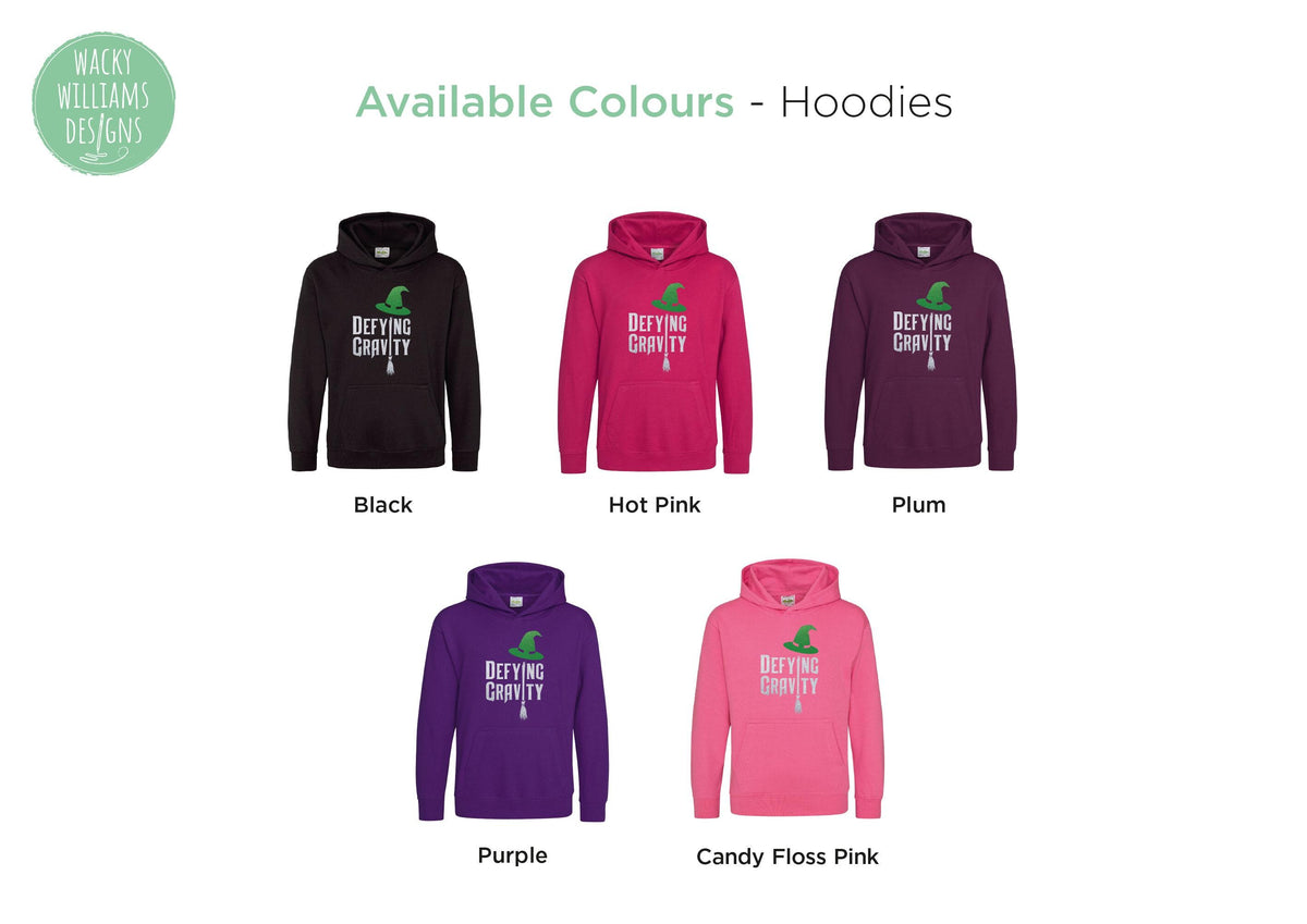 Defying gravity - Wicked Glitter Hoodie, Wicked theatre musical hoodie