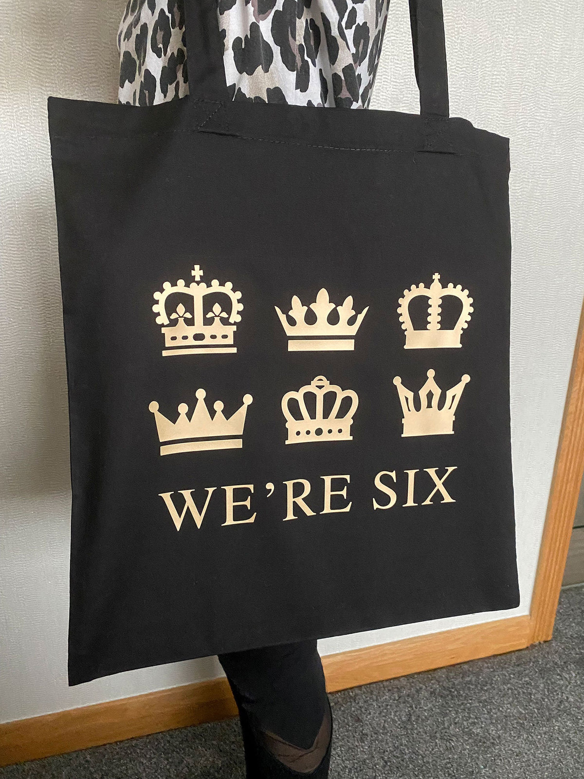 We're SIX, Six Musical Theatre Tote Bag, Six Bag Gold