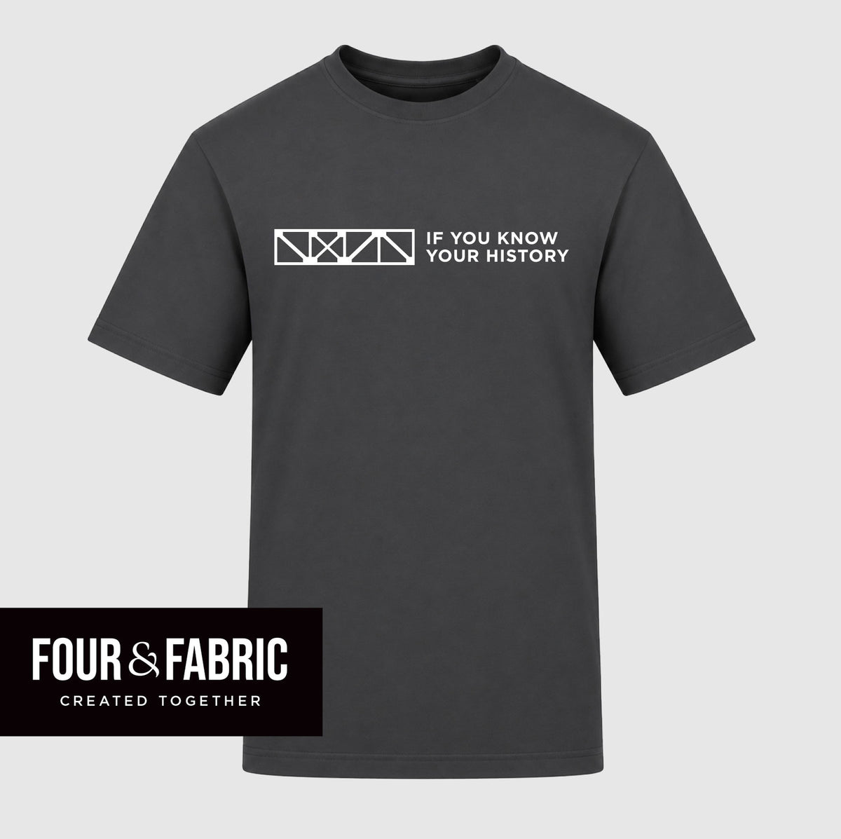 If You Know Your History t-shirt - Archibald Leitch stadium-inspired graphic