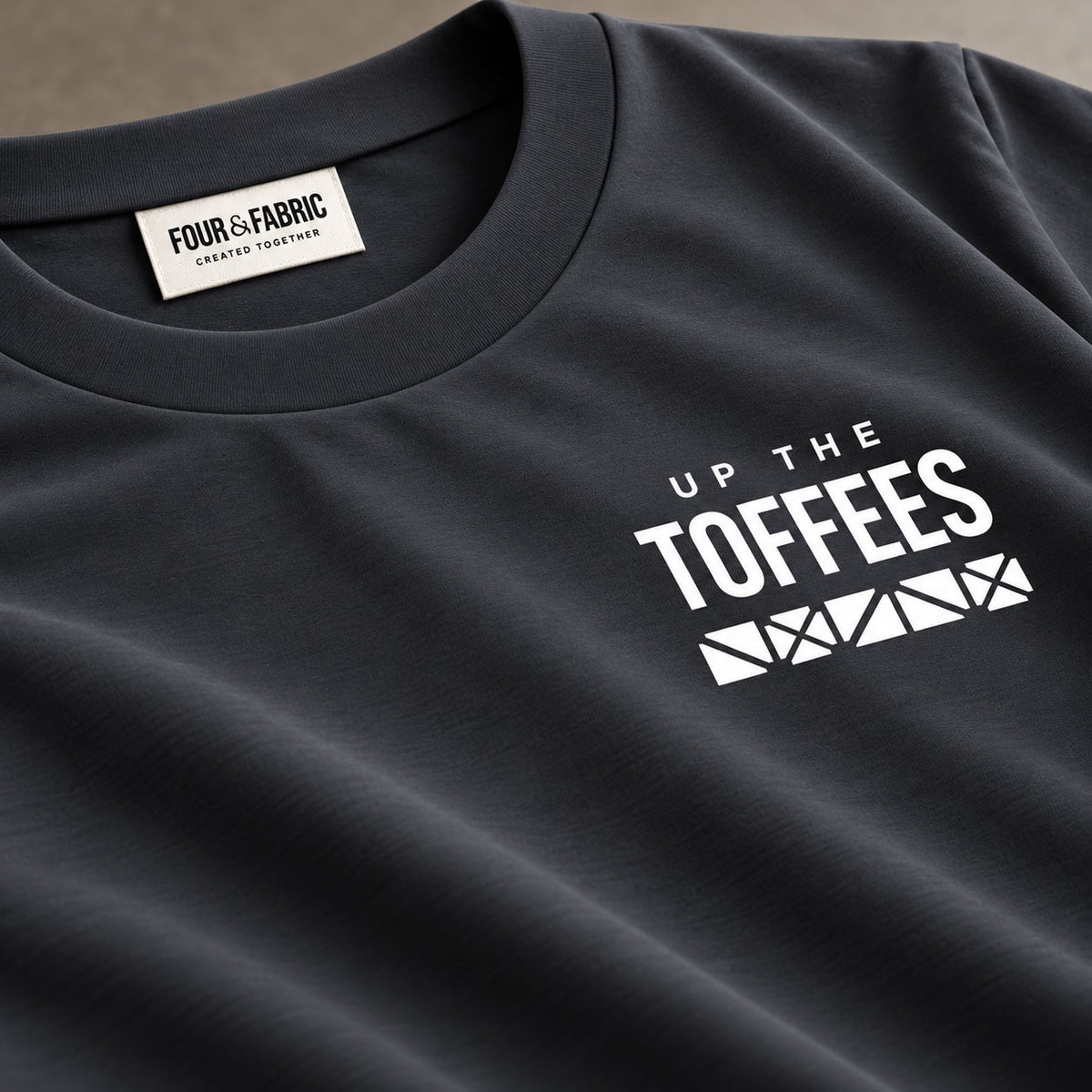 Up The Toffees t-shirt - Archibald Leitch stadium-inspired graphic