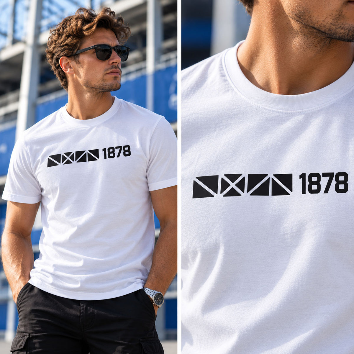 1878 t-shirt - Archibald Leitch stadium-inspired graphic