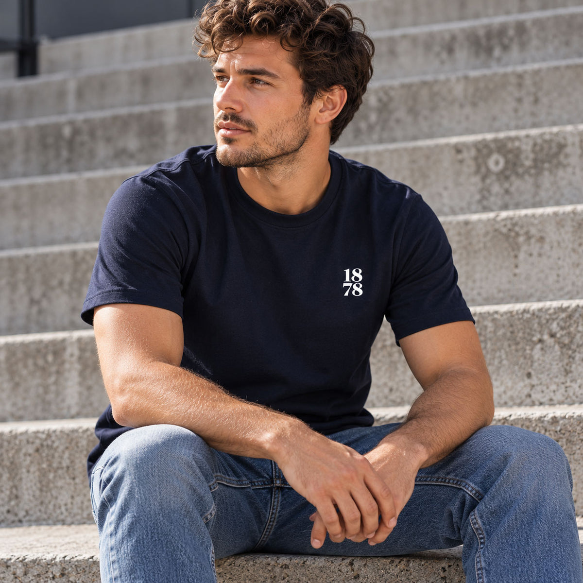 1878 chest print t-shirt