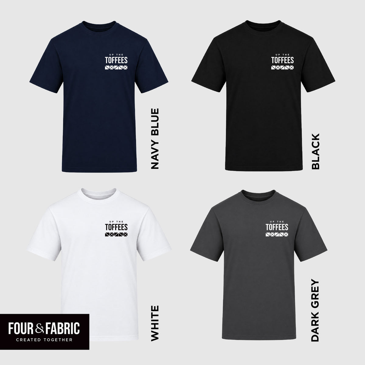 Up The Toffees t-shirt - Archibald Leitch stadium-inspired graphic