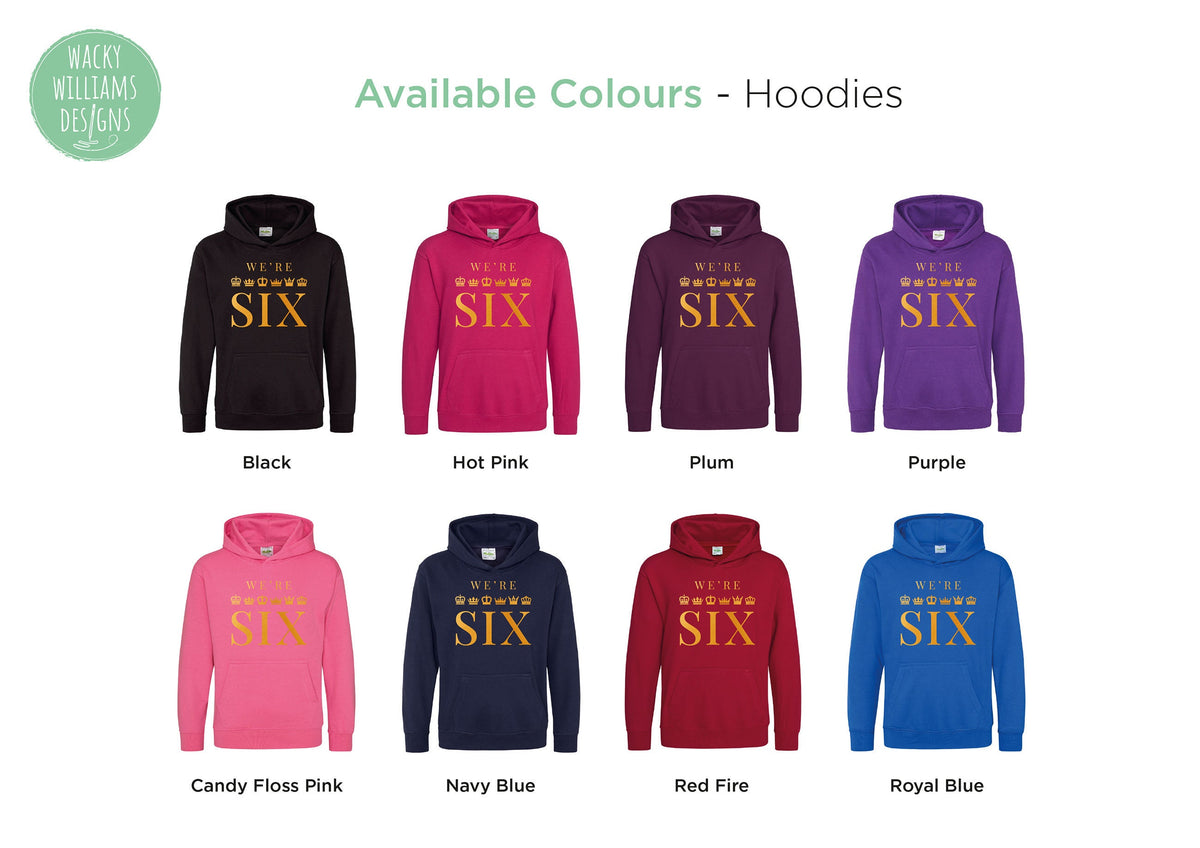 SIX The Musical Hoodie - Gold Crowns - We're SIX