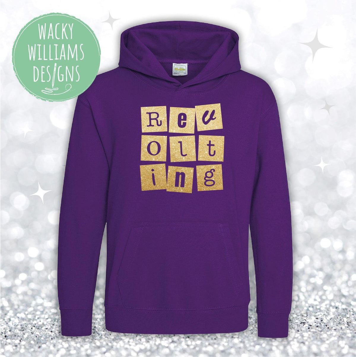 MATILDA HOODIE, Glitter Revolting children
